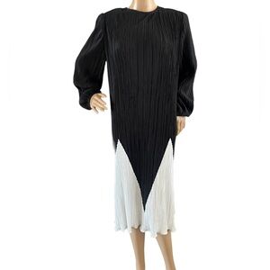 Vintage Hal Ferman Flowy Pleated Dress Art Deco